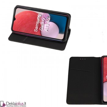 Telone atverčiamas dėklas - juodas (telefonams Samsung A13 4G) Telone atverčiamas dėklas - juodas (telefonams Samsung A13 4G)